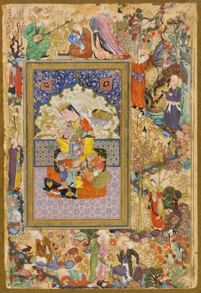 Muhammad Charif Musavvir and Muhammad Murad Samarqandi, Seated Princess by Muhammad Murad